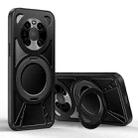 For Huawei Mate 40 Pro Cooling Hollow Metal Holder MagSafe Phone Case(Black) - 1