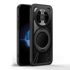 For Huawei Mate 40 Pro Cooling Hollow Metal Holder MagSafe Phone Case(Black) - 2