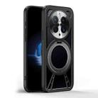 For Huawei Mate 50 Pro Cooling Hollow Metal Holder MagSafe Phone Case(Black) - 2