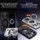 For Huawei Mate 60 Cooling Hollow Metal Holder MagSafe Phone Case(Black) - 3
