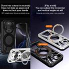 For Huawei Mate 60 Pro Cooling Hollow Metal Holder MagSafe Phone Case(Black) - 3