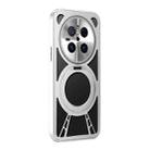For Huawei Mate 70 Cooling Hollow Metal Holder MagSafe Phone Case(Silver) - 2