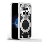 For Huawei Mate 70 Pro Cooling Hollow Metal Holder MagSafe Phone Case(Silver) - 2