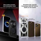 For Huawei Mate 70 Pro Cooling Hollow Metal Holder MagSafe Phone Case(Silver) - 3
