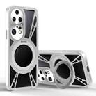 For Huawei P50 Pro Cooling Hollow Metal Holder MagSafe Phone Case(Silver) - 1