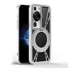 For Huawei P60 Pro Cooling Hollow Metal Holder MagSafe Phone Case(Silver) - 2