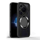 For Huawei Pura 70 Pro / 70 Pro+ Cooling Hollow Metal Holder MagSafe Phone Case(Black) - 2