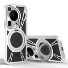 For Huawei Pura 70 Ultra Cooling Hollow Metal Holder MagSafe Phone Case(Silver) - 1
