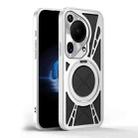 For Huawei Pura 70 Ultra Cooling Hollow Metal Holder MagSafe Phone Case(Silver) - 2