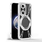 For Honor 200 Cooling Hollow Metal Holder MagSafe Phone Case(Silver) - 2