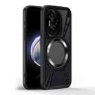 For Honor 300 Pro Cooling Hollow Metal Holder MagSafe Phone Case(Black) - 2