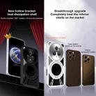 For Honor Magic5 Cooling Hollow Metal Holder MagSafe Phone Case(Black) - 3