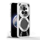 For Honor Magic6 Cooling Hollow Metal Holder MagSafe Phone Case(Silver) - 2