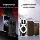 For Honor Magic7 Cooling Hollow Metal Holder MagSafe Phone Case(Silver) - 3
