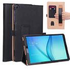 For Samsung Galaxy Tab A 10.1 (2019) T510 / T515 Retro Texture PU Horizontal Flip Leather Case with Holder & Card Slots & Hand Strap(Black) - 1