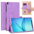 For Samsung Galaxy Tab A 10.1 (2019) T510 / T515 Retro Texture PU Horizontal Flip Leather Case with Holder & Card Slots & Hand Strap(Purple) - 1