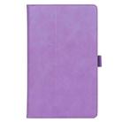 For Samsung Galaxy Tab A 10.1 (2019) T510 / T515 Retro Texture PU Horizontal Flip Leather Case with Holder & Card Slots & Hand Strap(Purple) - 2