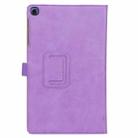 For Samsung Galaxy Tab A 10.1 (2019) T510 / T515 Retro Texture PU Horizontal Flip Leather Case with Holder & Card Slots & Hand Strap(Purple) - 3