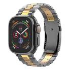 For Apple Watch 46mm / 49mm / 45mm / 44mm T-shaped Turtle Buckle Detachable Titanium Watch Band(Grey Gold) - 1