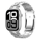 For Apple Watch 42mm / 41mm / 40mm / 38mm T-shaped Turtle Buckle Detachable Titanium Watch Band(Silver) - 1