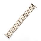 For Apple Watch 46mm / 49mm / 45mm / 44mm xDfind Three Beads Fold Buckle Stainless Steel Watch Band(Starlight) - 2