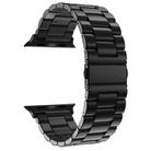 For Apple Watch 42mm / 41mm / 40mm / 38mm xDfind Three Beads Fold Buckle Stainless Steel Watch Band(Black) - 3