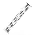 For Apple Watch 42mm / 41mm / 40mm / 38mm xDfind Three Beads Fold Buckle Stainless Steel Watch Band(Silver) - 2