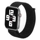 For Apple Watch 46mm / 49mm / 45mm / 44mm xDfind Nylon Loop Hook and Loop Fastener Watch Band(Nightfall Black) - 1