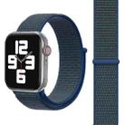 For Apple Watch 42mm / 41mm / 40mm / 38mm xDfind Nylon Loop Hook and Loop Fastener Watch Band(Dark Blue) - 2