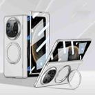 For Huawei Mate X6 GKK Integrated Magnetic Folding Hinge Ultra-thin Phone Case with Rotating Stand(Silver) - 1