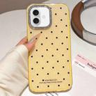 For iPhone 16 Plus Glitter Powder Dots Pattern Rhinestone Large Hole Phone Case(Yellow) - 1