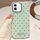 For iPhone 16 Plus Glitter Powder Dots Pattern Rhinestone Large Hole Phone Case(Green) - 1