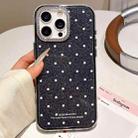 For iPhone 14 Pro Glitter Powder Dots Pattern Rhinestone Large Hole Phone Case(Black) - 1