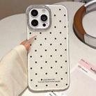 For iPhone 14 Pro Glitter Powder Polka Dots Rhinestone Large Hole Phone Case(White) - 1