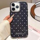 For iPhone 11 Pro Max Glitter Powder Polka Dots Rhinestone Large Hole Phone Case(Black) - 1