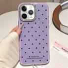 For iPhone 11 Pro Max Glitter Powder Polka Dots Rhinestone Large Hole Phone Case(Purple) - 1