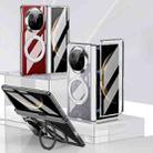 For Huawei Mate X6 GKK Integrated Magnetic Folding Hinge Ultra-thin Phantom Phone Case with Rotating Stand(Silver) - 2