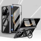 For Huawei Mate X6 GKK Integrated Magnetic Folding Hinge Ultra-thin Phantom Phone Case with Rotating Stand(Black) - 1