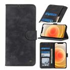 For iPhone 12 mini Antelope Texture Magnetic Buckle Horizontal Flip PU Leather Case with Card Slots & Wallet & Holder(Black) - 1