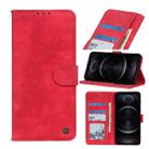 For iPhone 12 / 12 Pro Antelope Texture Magnetic Buckle Horizontal Flip PU Leather Case with Card Slots & Wallet & Holder(Red) - 1