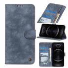 For iPhone 12 / 12 Pro Antelope Texture Magnetic Buckle Horizontal Flip PU Leather Case with Card Slots & Wallet & Holder(Blue) - 1