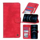 For iPhone 12 Pro Max Antelope Texture Magnetic Buckle Horizontal Flip PU Leather Case with Card Slots & Wallet & Holder(Red) - 1