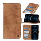 For iPhone 12 Pro Max Antelope Texture Magnetic Buckle Horizontal Flip PU Leather Case with Card Slots & Wallet & Holder(Brown) - 1