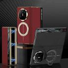 For Huawei Mate X6 GKK Full Cover Flip Phone Leather Case with Magnetic Rotating Stand(Yellow) - 2