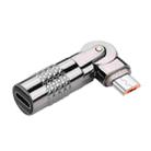 3A Metal 180 Rotating with Light Charge Adapter, Model:Micro USB Male to Micro USB Female - 1
