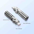 3A Metal 180 Rotating with Light Charge Adapter, Model:Micro USB Male to Micro USB Female - 3