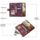 For OPPO Reno13 Pro Grid Texture Zipper Leather Phone Case with Lanyard(Wine Red) - 3