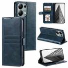 For OPPO Reno13 Pro Simple 6-Card Wallet Leather Phone Case(Navy Blue) - 1