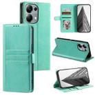 For OPPO Reno13 Pro Simple 6-Card Wallet Leather Phone Case(Green) - 1