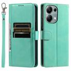 For OPPO Reno13 Pro Simple 6-Card Wallet Leather Phone Case(Green) - 2